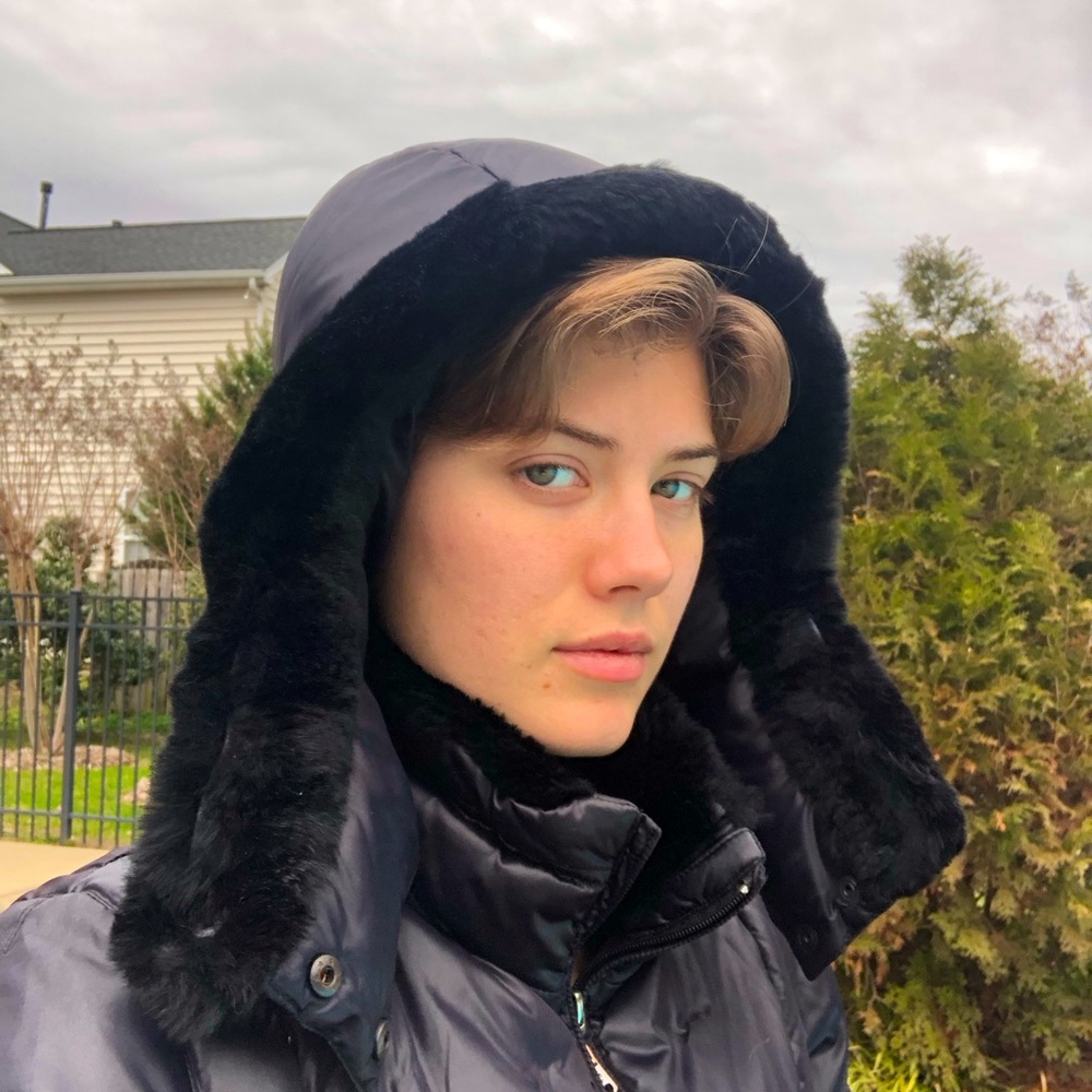 Conte de Florence black real goose down puffer jacket